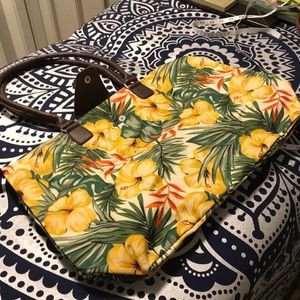 Flowery tote bag